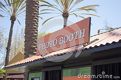 photo booth kiosk sign Editorial Stock Photo