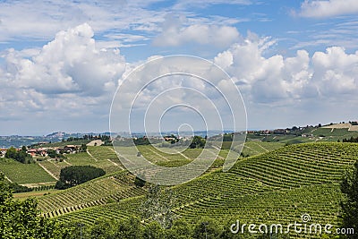 View on Piedmont from Neive Stock Photo