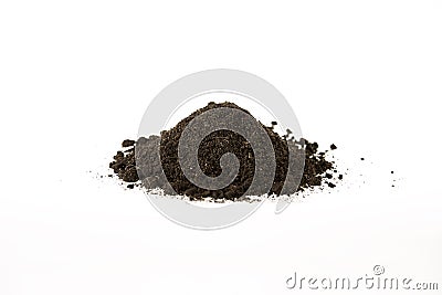 View of a pile of brown soil located Stock Photo