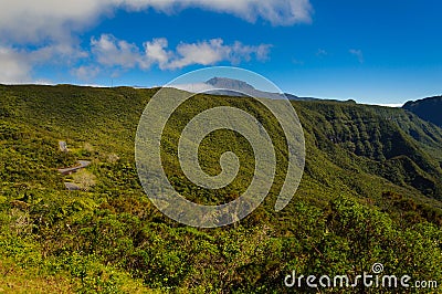 View of Piton des Neiges, Reunion Island Stock Photo