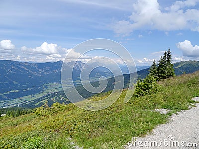 View from Planai, Schladming, Austria Stock Photo