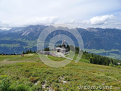 View from Planai, Schladming, Austria Editorial Stock Photo