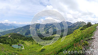 View from Planai, Schladming, Austria Stock Photo