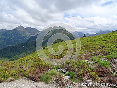 View from Planai, Schladming, Austria Stock Photo