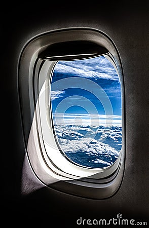 View from a plane window Stock Photo