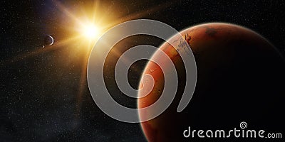 View of planet Mars Stock Photo