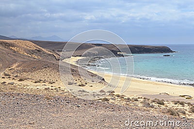 Playa Caleta del Congrio in Lanzarote Stock Photo