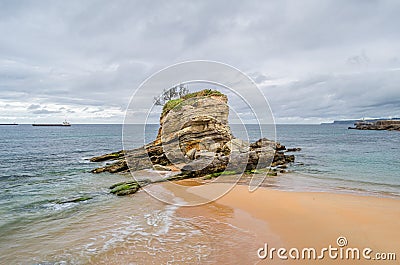 View of the Playa del Camello (Camel Beach) in Santander, Spain Stock Photo