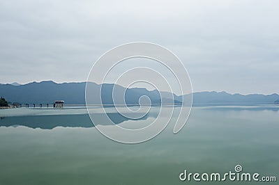 View of Plover Cove Reservoir of Hong Kong Stock Photo