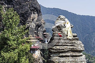 View Point of Taktshang monastery, Bhutan Stock Photo