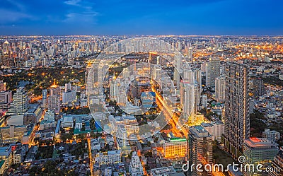 View poit of Bangkok from Mahanakorn tower Stock Photo