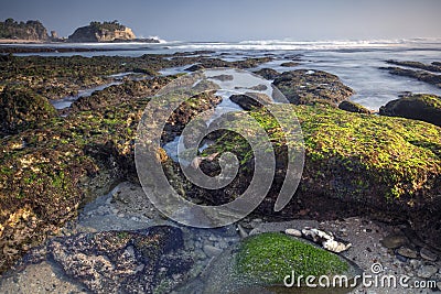 View of Pok Tunggal Beach. Stock Photo