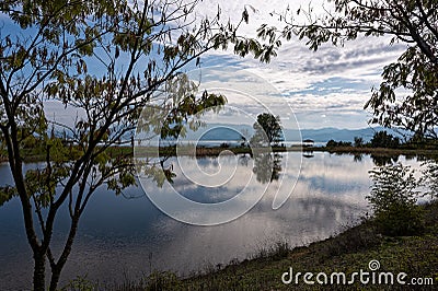 Lake in Greece Stock Photo