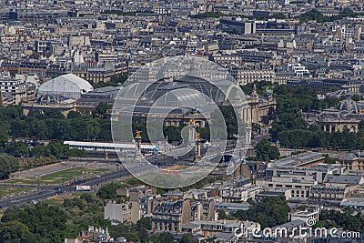 View on Pont Alexander III and Grand Palais in Paris Stock Photo