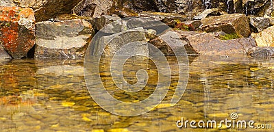 View of a pool with stones on the botton Stock Photo