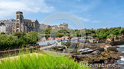 View of the port of Biarritz, France Editorial Stock Photo