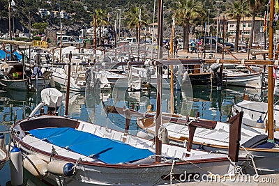 A view in Port Soller in Majorca Editorial Stock Photo