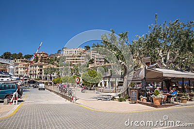 A view in Port Soller in Majorca Editorial Stock Photo