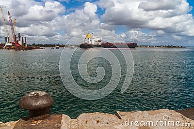 View from the port of Toamasina Stock Photo
