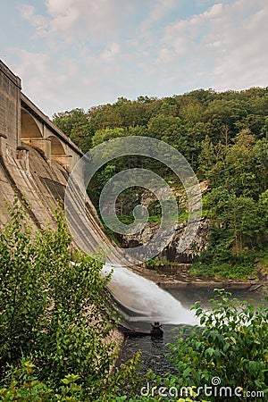 View of Prettyboy Dam, in Baltimore County, Maryland Stock Photo