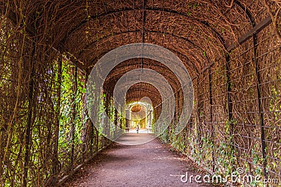 View from privy garden pavilion in majestic Schonbrunn palace, Vienna Austria Stock Photo