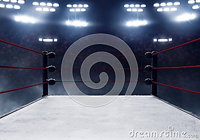 View of professional boxing rings Stock Photo