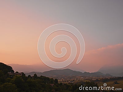 View of the Prosecco wine hill Stock Photo