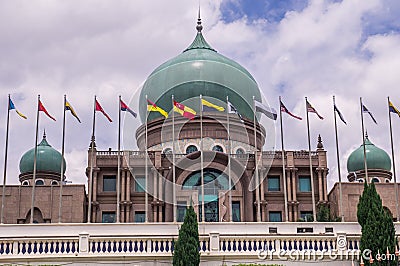 View of Putra Palace, Prime Minister`s Office in Putrajaya, Malaysia Stock Photo