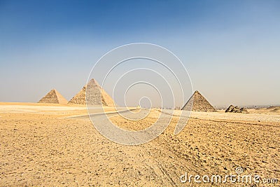 Pyramids Of Giza , Egypt Stock Photo