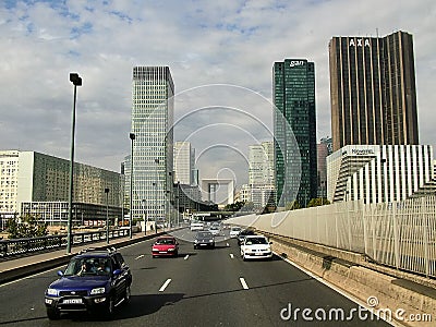 View of the quarter of La Defense in Paris Editorial Stock Photo