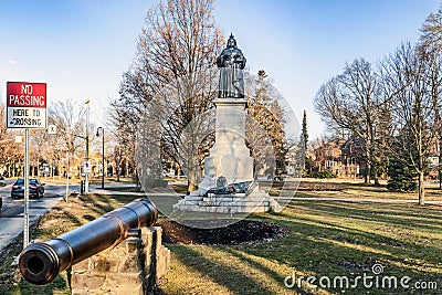 View at the Queen Victoria monument located in Victoria Park in town of Kitchener, Ontario, Canada Editorial Stock Photo