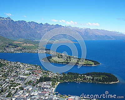 View of Queenstown Stock Photo