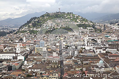View of Quito capital City of Ecuador Stock Photo