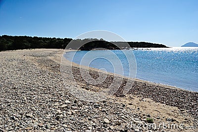 View of Razza di Junco beach, Costa Smeralda Stock Photo