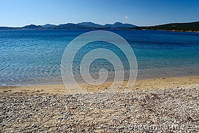 View of Razza di Junco beach, Costa Smeralda Stock Photo