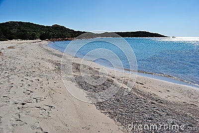 View of Razza di Junco beach, Costa Smeralda Stock Photo