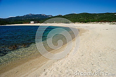 View of Razza di Junco beach, Costa Smeralda Stock Photo