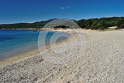 View of Razza di Junco beach, Costa Smeralda Stock Photo