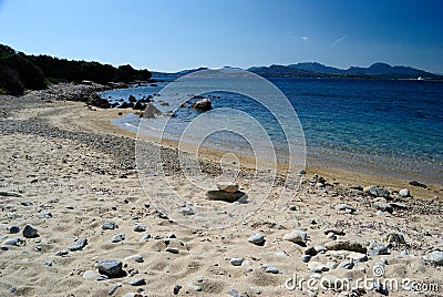 View of Razza di Junco beach, Costa Smeralda Stock Photo