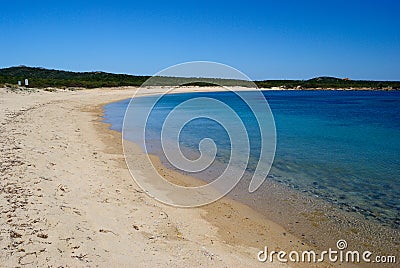 View of Razza di Junco beach, Costa Smeralda Stock Photo