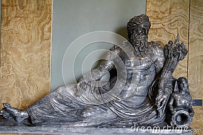 reclining statue of river Nile Editorial Stock Photo