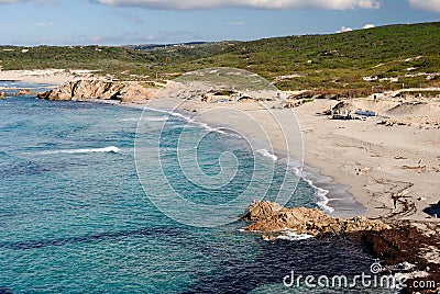 View of Rena Maiori beach Stock Photo