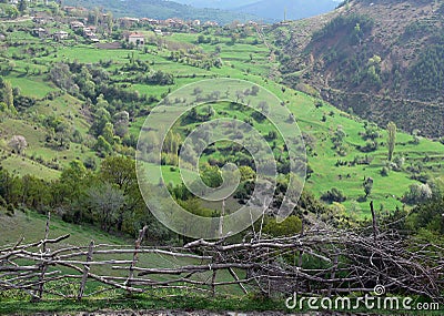 View of the Rhodope Mountains, Bulgaria Stock Photo