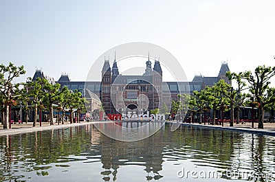 View of Rijksmuseum in Amsterdam Editorial Stock Photo
