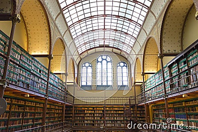 View of the Rijksmuseum Research Library in The Netherlands. Editorial Stock Photo