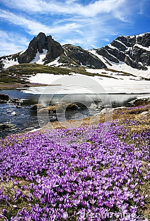 View of Rila mountain, Bulgaria Stock Photo