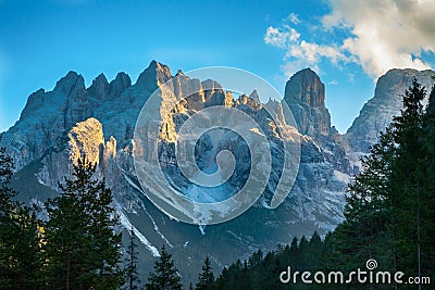 The view of Ð¡ristallo, Dolomiti mountain Stock Photo