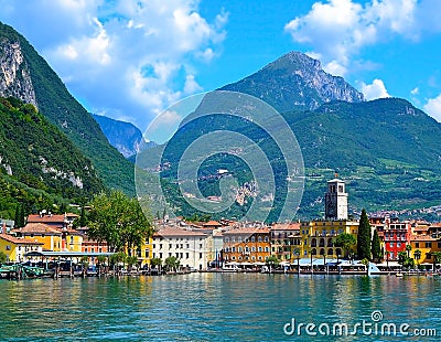 View of Riva del Garda, Lake Garda, Italy Stock Photo