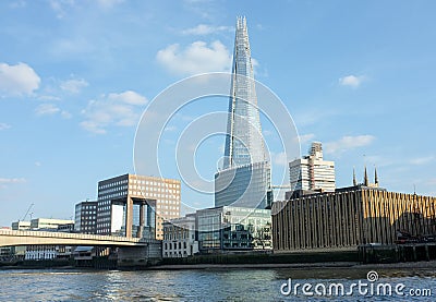 London Skyline with Shard Stock Photo