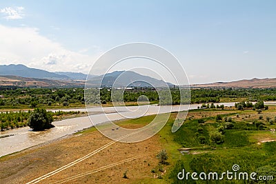 View of the River in Uplistsikhe Stock Photo